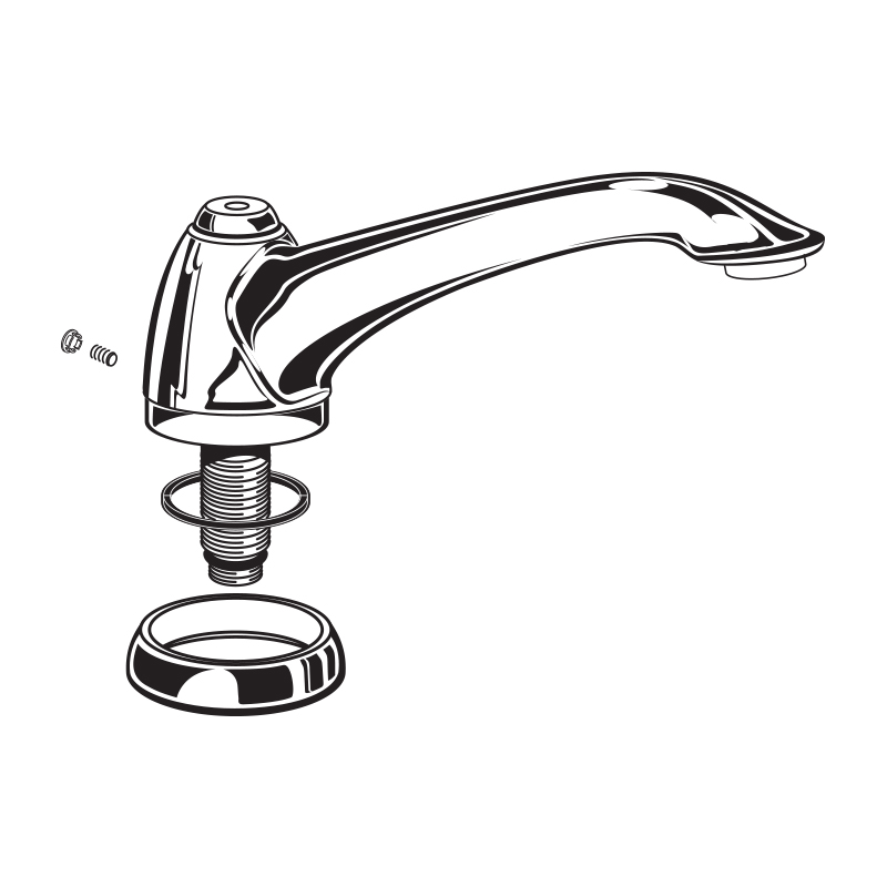 Enfield Deck Mount Tub Filler Spout Kit in Chrome